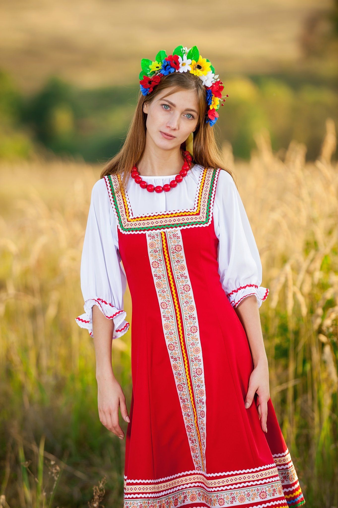 Women in Slavic costumes in Barranquilla
